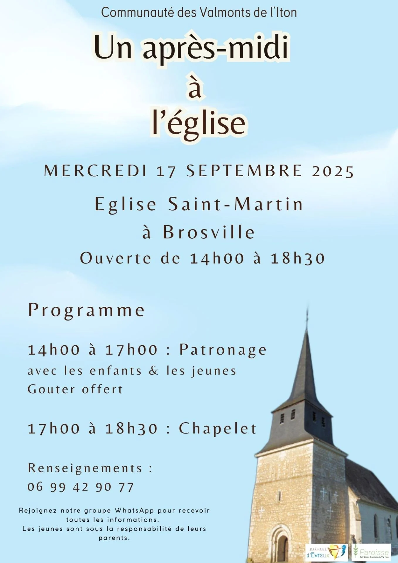 Un après-midi à l'église de Brosville