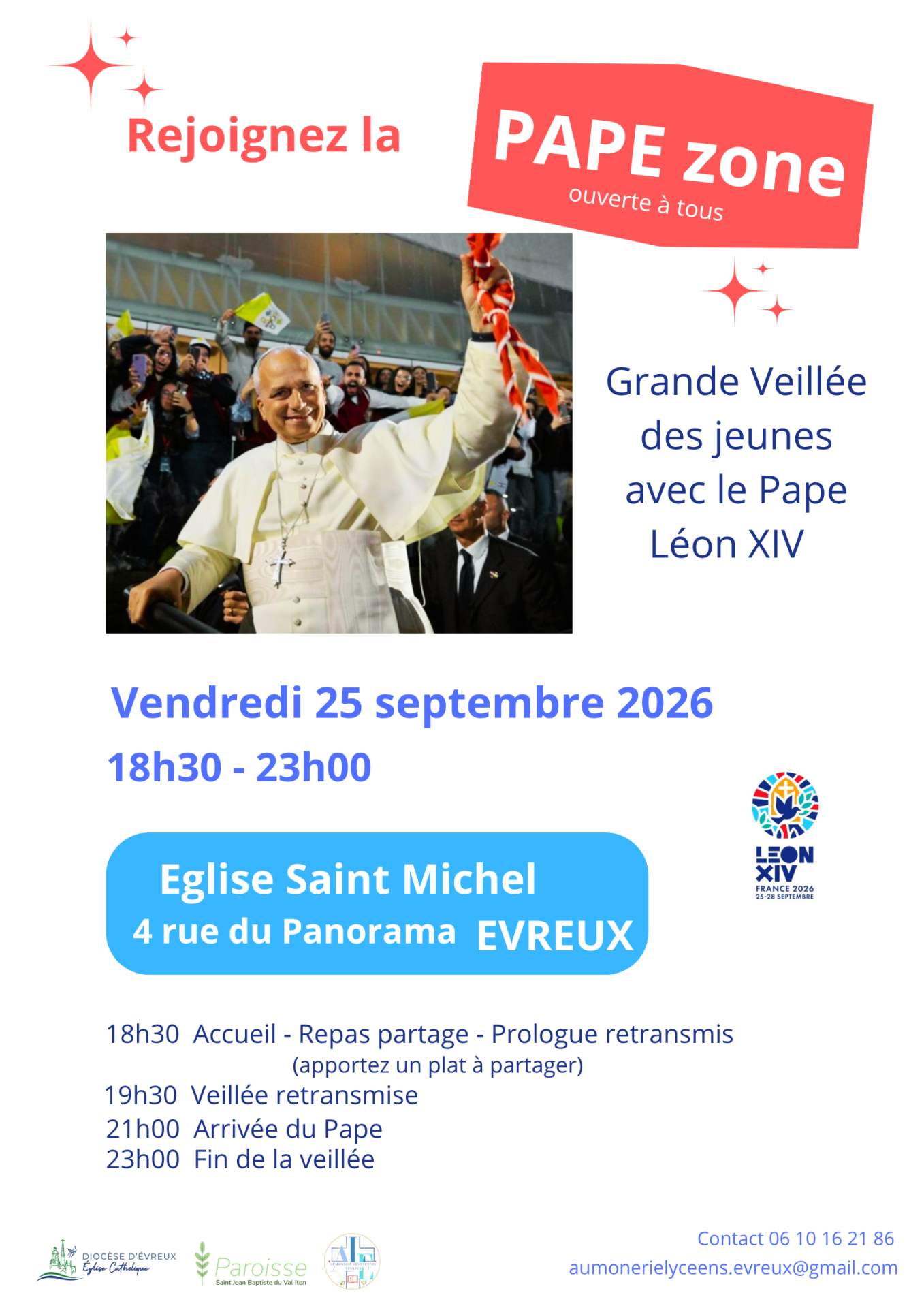 Affiche pape zone veillee 2026 jeunes 2509 sjbvi v3