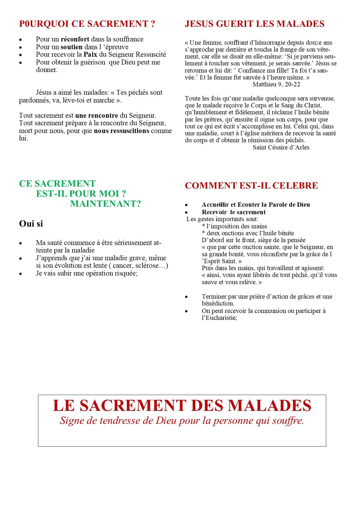 Sacrement des malades